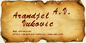 Aranđel Vuković vizit kartica